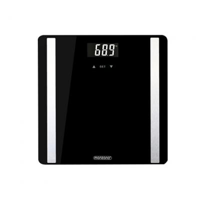 DEUBA P&egrave;se personne imp&eacute;dancem&egrave;tre balance digitale noir 180kg &eacute;cran LCD 8 fonctions 