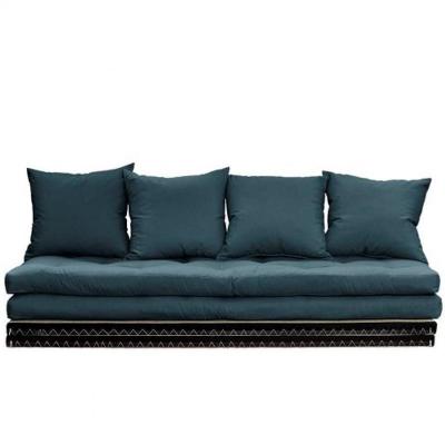 KARUP DESIGN Banquette futon tatami chico bleu p&eacute;trole couchage 2 x 70*200 cm.