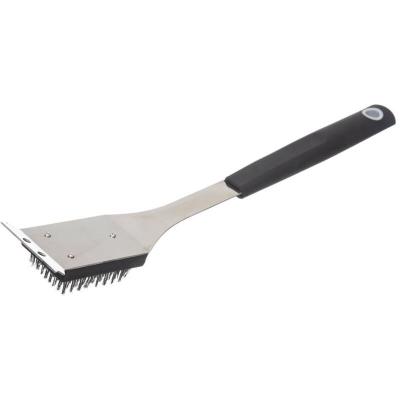Brosse &agrave; barbecue ""grilles"" 39cm argent & noir
