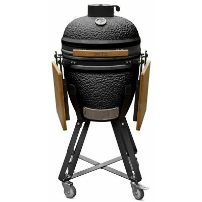 OUTR  - Barbecue C&eacute;ramique Kamado Medium 50 cm Noir - Noir / gris