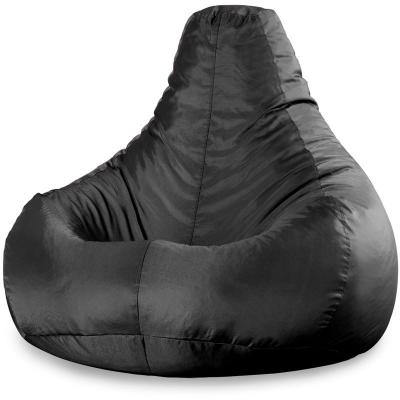 ICON Pouf Fauteuil Recliner - Veeva - Textile Tiss&eacute; - R&eacute;sistant &agrave; l&rsquo;eau - Noir