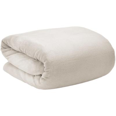 BEAUTISSU HOME STYLE Couverture polaire Aurelia Nature, 240x220 cm - Beautissu