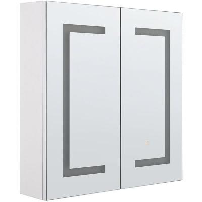 Armoire de toilette blanche avec miroir LED 60 x 60 cm MAZARREDO
