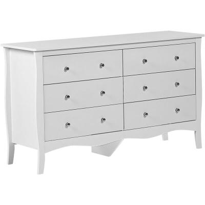 Commode blanche 6 tiroirs winchester 238139