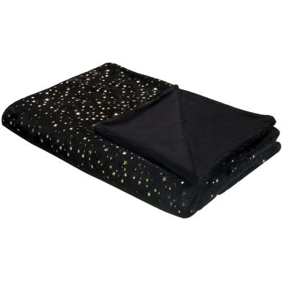 BELIANI Couverture en polyester noir 200x150cm