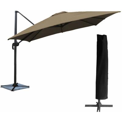 BENEFFITO  OAHU - Parasol D&eacute;port&eacute; avec Housse - Taupe / 3x3M