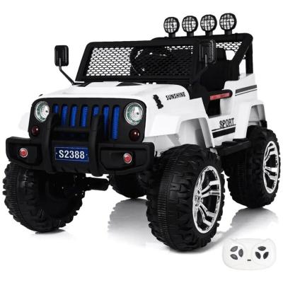 VROOOMY Jeep 4x4 - Voiture &Agrave; Batterie Pour Enfants - 12v - 2 &Agrave; 6 Ans - Blanc