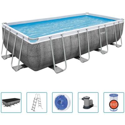  Bestway Ensemble de piscine Power Steel Rectangulaire 549x274x122 cm