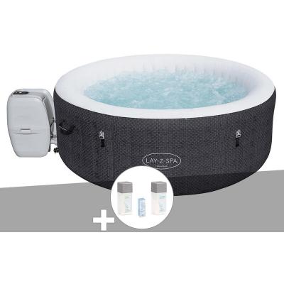 BESTWAY Kit spa gonflable Lay-Z-Spa Havana rond Airjet 2/4 places + Kit traitement brome