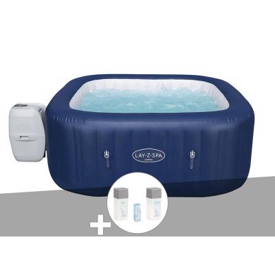 BESTWAY Kit spa gonflable Lay-Z-Spa Hawaii carr&eacute; Airjet 4/6 places + Kit traitement brome