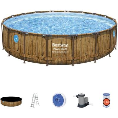 BESTWAY Piscine Power Steel Swim Vista - Ronde - 549x122cm 