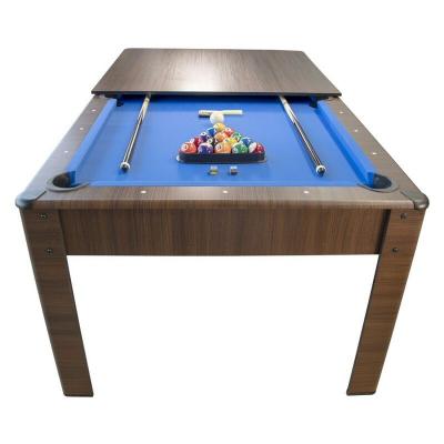PLAY4FUN Table de Billard Am&eacute;ricain AMBIANCE 7Ft - Couleur Ch&ecirc;ne et Tapis Bleu