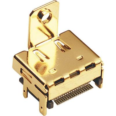 GENERIQUE HDMI embase femelle horizontale 0907010 Nombre de p&ocirc;les (num): 19 or