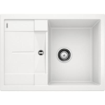 BLANCO Evier &agrave; encastrer quartz et r&eacute;sine blanc  Metra 45s vm