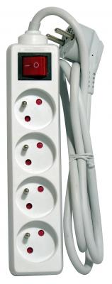 CHACON Bloc multiprise avec interrupteur - 3m - Blanc