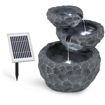 BLUMFELDT Murach Fontaine de jardin en cascade - Panneau d'&eacute;nergie solaire 2 kw