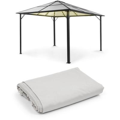  Pergola Panth&eacute;on Solid Sky Ambient Solar 3x4 m - Gris clair 