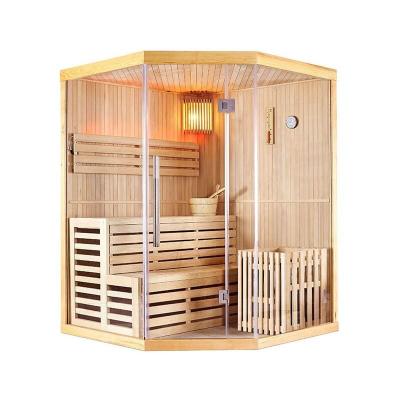 BOREAL SAUNA Sauna d'angle finlandais Nordica&reg; Vapeur V34 (3-4 places) - 150 x 150 x H.200