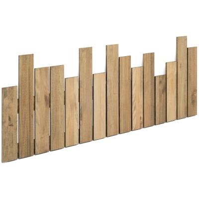  T&ecirc;te de lit en bois massif de pin. Palisade. 181X60cm - Gris Fonce