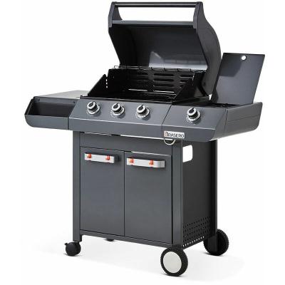 BRASERO Barbecue Emma Gun Metal 3 Feux + 1 Side -  - FlexiGrill - Surface de cuisson 57 x 415 cm - 2 Tablettes