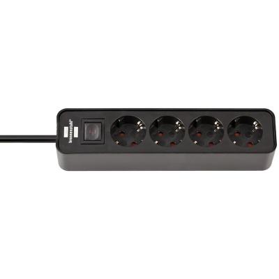 BRENNENSTUHL  1153260000 Power Strip 6 Outlets With Switch Noir