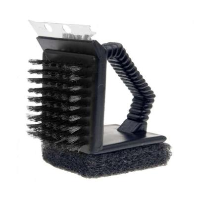 GENERIQUE Brosse de nettoyage 3 en 1 pour barbecue - Noire