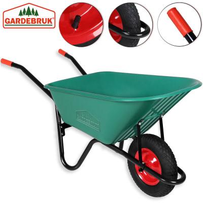 GARDEBRUK Brouette 100L en plastique verte charge max. 150kg