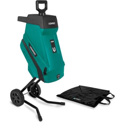 VONROC Broyeur de v&eacute;g&eacute;taux 2500W &ndash; Pour branches jusqu&rsquo;&agrave; &Oslash;45mm - Bac de ramassage de 45L et poussoir inclus