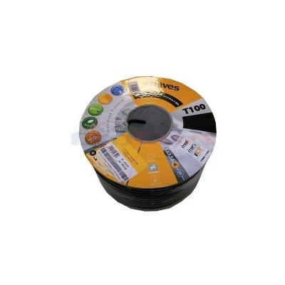 TELEVES C&acirc;ble coaxial 16 patc noir T100 Classe a tv tnt satellite Exterieur - Noir - 