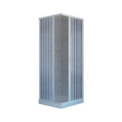 IDRALITE Parois cabine de douche en pvc h 185 cm mod. Acquario 100x100 ouverture centrale