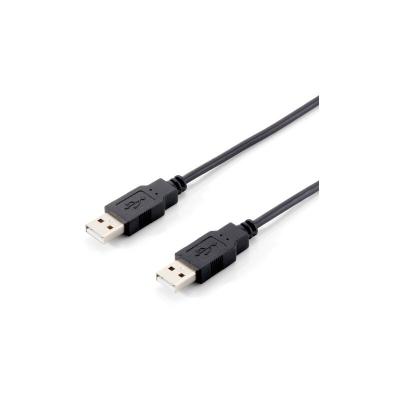 EQUIP C&acirc;ble USB-A Male vers USB-A Male 2.0 - Double Blindage - Longueur 3 m.