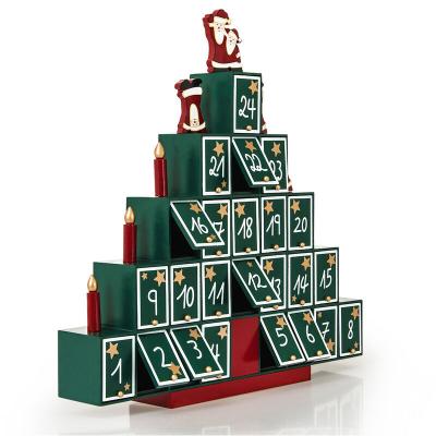 SPIELWERK&REG; Calendrier de l'Avent ""Pyramide"" en bois &agrave; remplir soi m&ecirc;me