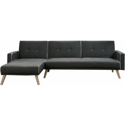 HABITAT ET JARDIN canap&eacute; d'angle convertible et r&eacute;versible jules - 3 places - gris 