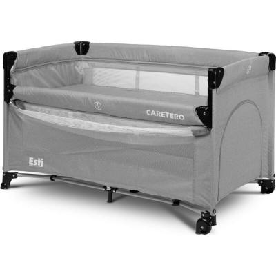 LES DEALS DE CARELLIA Lit parapluie de voyage sur roues Esti et sac de transport - Gris