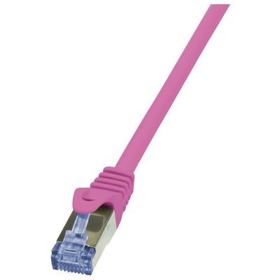 LOGILINK  PrimeLine - Cordon de raccordement - RJ-45 (M) pour RJ-45 (M) - 2 m - SFTP, PiMF - CAT 6a - sans halog&egrave;ne - rose