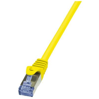 LOGILINK  CQ3067S RJ45 C&acirc;ble r&eacute;seau, c&acirc;ble patch CAT 6a S/FTP 3.00 m jaune ignifuge, avec cliquet dencastrement 1 pc(s)