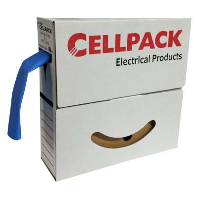 CELLPACK Gaine thermor&eacute;tractable sans colle 2:1 127076 bleu &Oslash; avant retreint: 12.70 mm 8 m