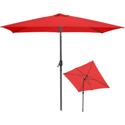 CEMONJARDIN Parasol rectangulaire inclinable 200x300 cm rouge - PALERMO