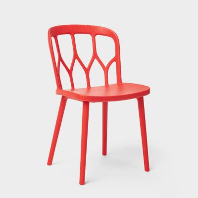 Chaises en polypropyl&egrave;ne au design moderne pour bar, cuisine et jardin Flow, Couleur: Rouge