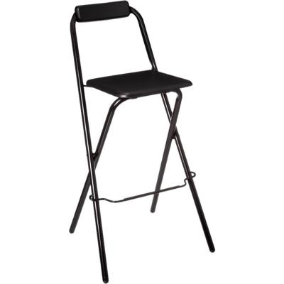 Chaise de bar pliante Louna - 47 x 32 x 110 - Noir
