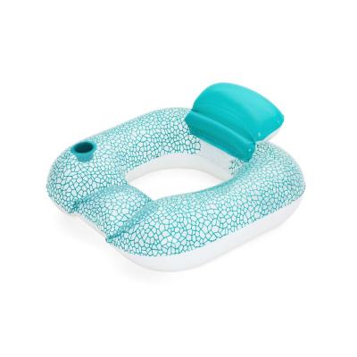 BESTWAY Fauteuil de piscine bleu ""flip-pillow lounge"""" porte-gobelet