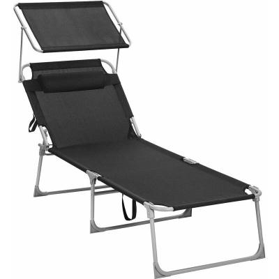 SONGMICS  Bain de soleil pliable, Noir