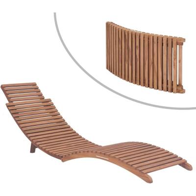 VIDAXL  - Chaise longue pliable Bois de teck solide n/a