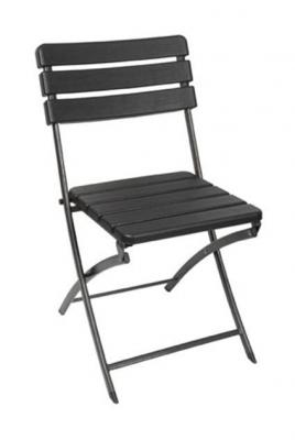 PEREL Velleman  Folding Chair Wood Chaise de Camping Noir FP165W Charge (Poids) Max. 300 kg