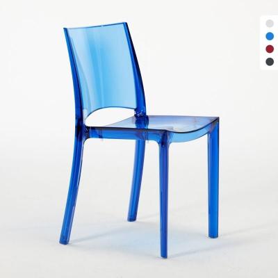 GRAND SOLEIL Chaise de jardin Paris lux en polycarbonate bleu