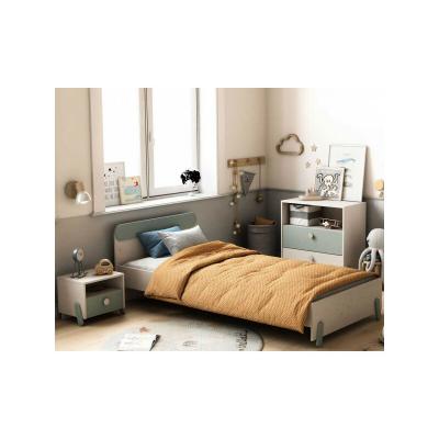 DANSMAMAISON Chambre compl&egrave;te enfant Bois Beige/vert - SASHA - Bois clair