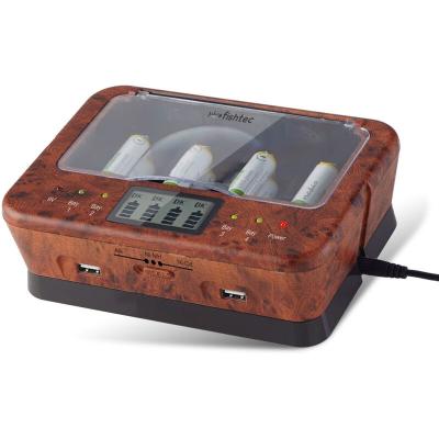 FISHTEC Chargeur de Piles  Universel + 2 Ports USB