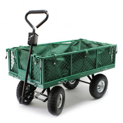 WILTEC  - Chariot transport pliable ? 965 x 510 x 550 mm ? capacit&eacute; 300 kg ? avec B&acirc;che amovible, Pneus robustes et Grille de rangement ? Diable