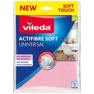 VILEDA  Chiffon polyvalent Actifibre Soft, lot de 2, Essuie-poussi&egrave;re