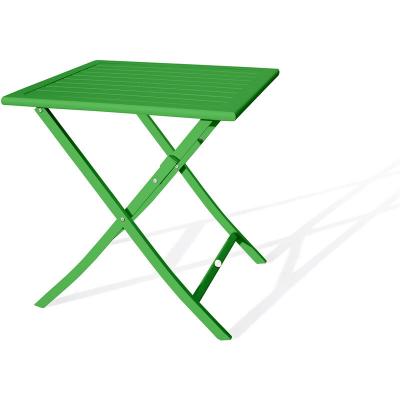 ALUMOB Table de jardin pliante MARIUS 70x70cm en aluminium - VERT PRAIRIE